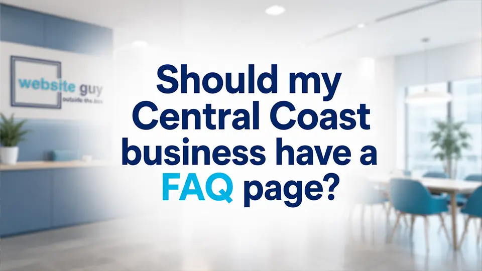 FAQ page Central Coast small business website
